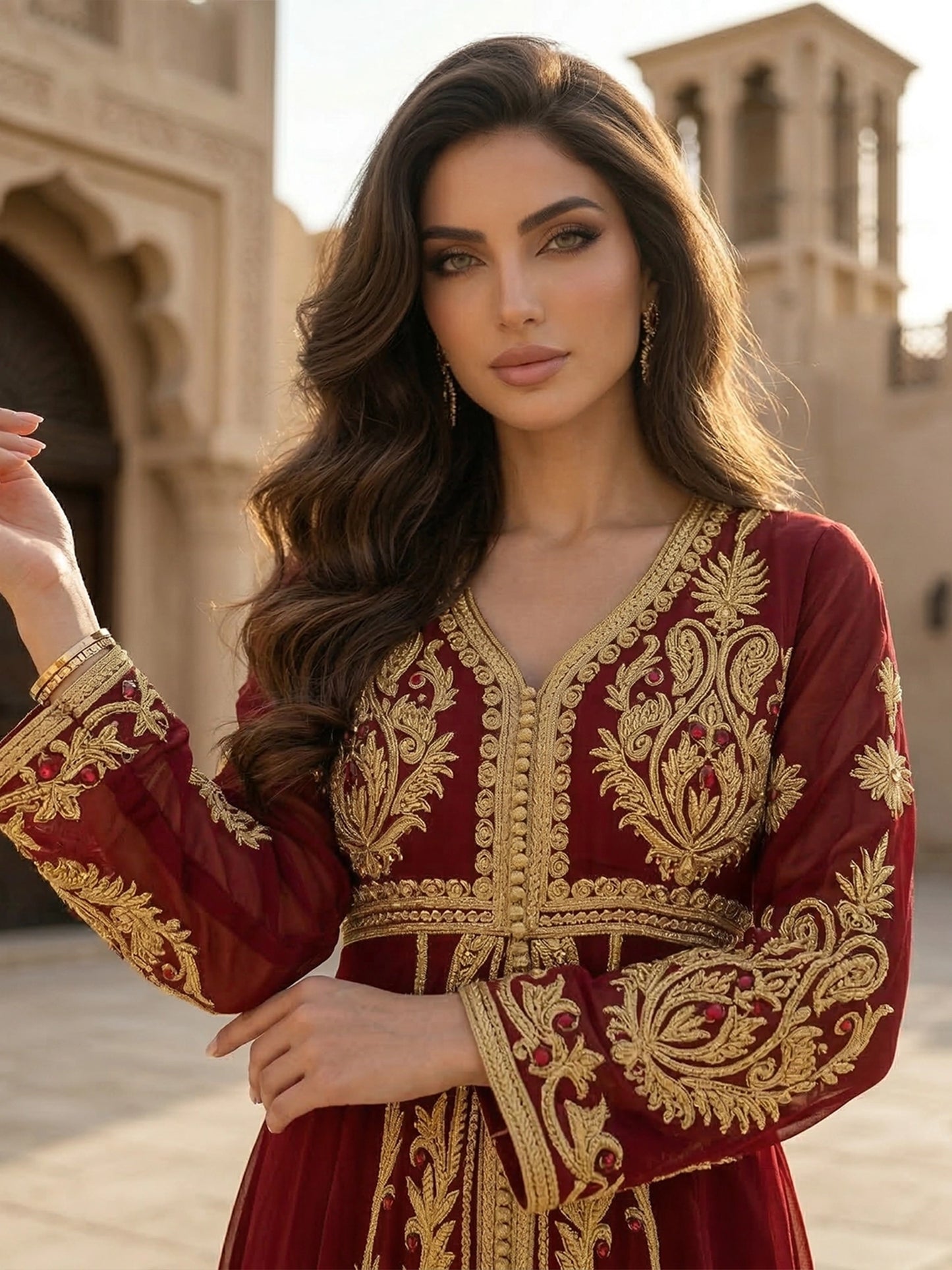 جلابية أنفاس العنّابي الملكي